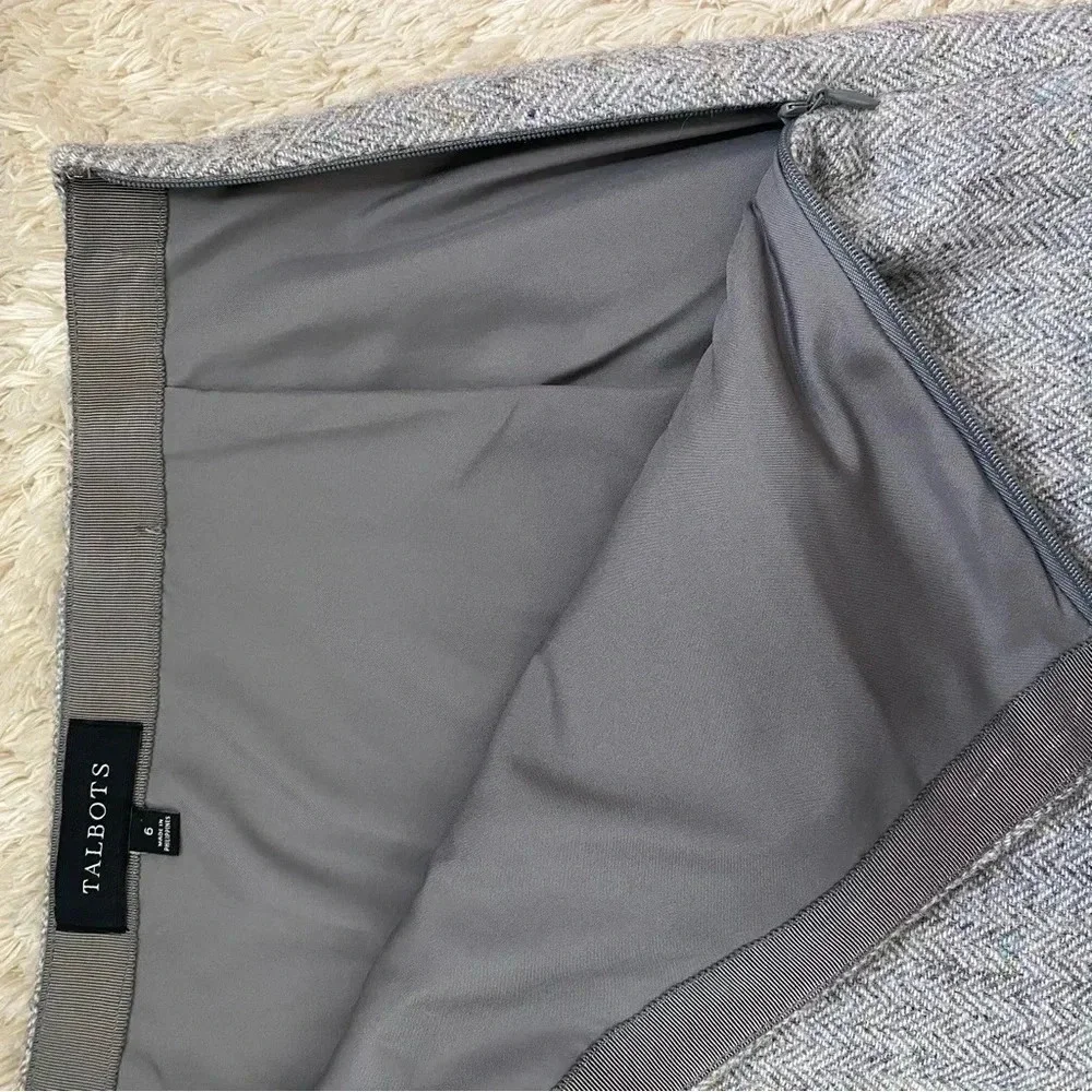 Talbots Womens Wool Blend A-Line Skirt Size 6